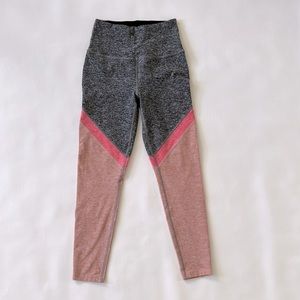 Beyond Yoga Gray and Pink Leggings
